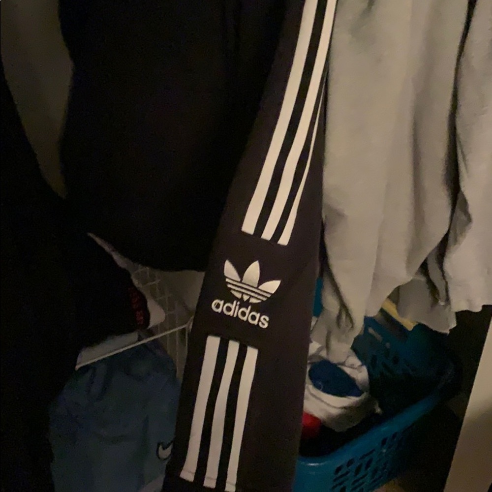 Black Adidas Logo Sleeve Hoodie